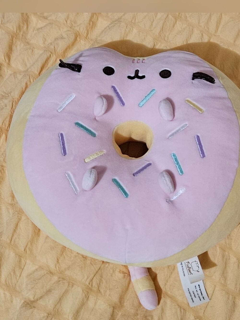 GUND Pusheen Cat Donut Squisheen Kawaii Plush 10 Inches Used With Tags